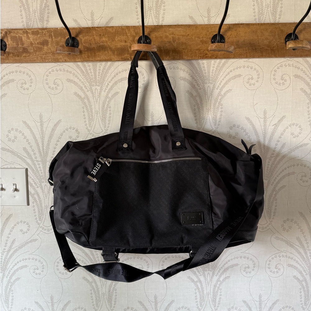 Steve Madden Black Duffel Bag